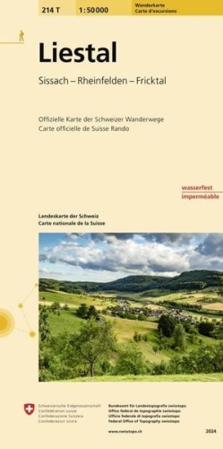 Wanderkarte 1:50'000 Blatt 214T Liestal