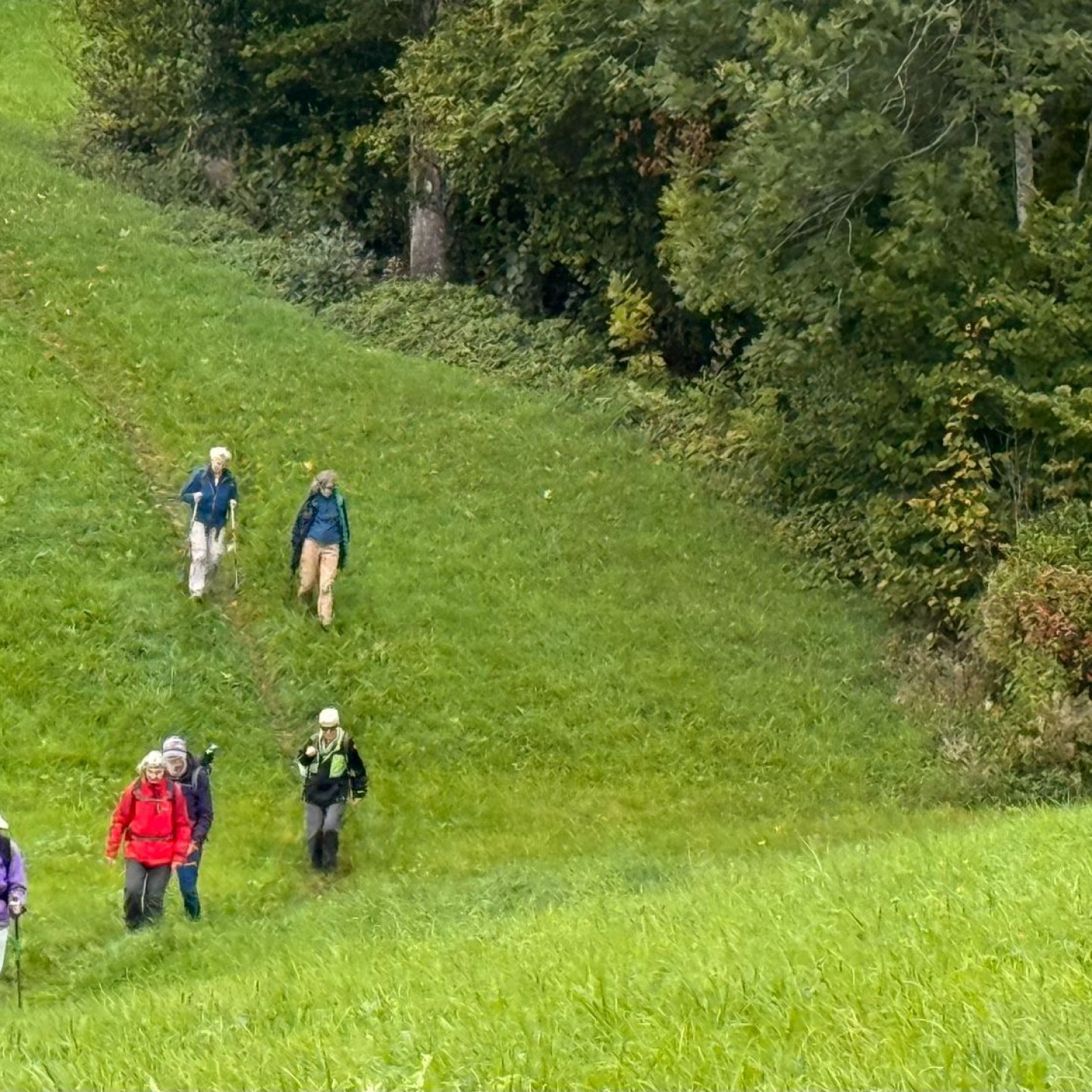 7-Flott gings abwärts zum Rastplatz